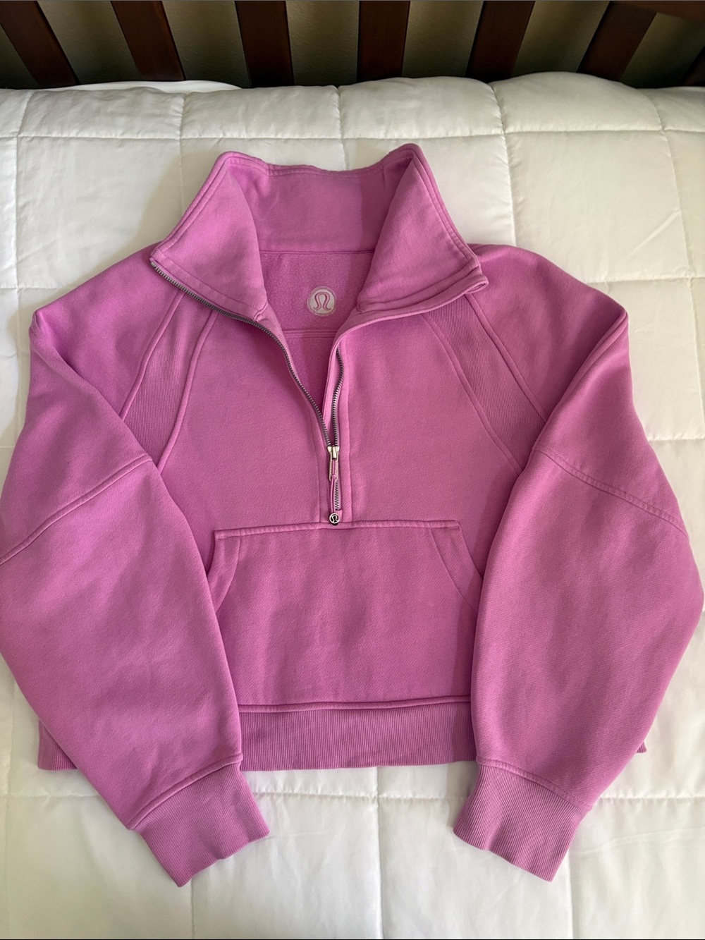 lululemon athletica Bubblegum Pink Half-Zip scuba Pullover M/L